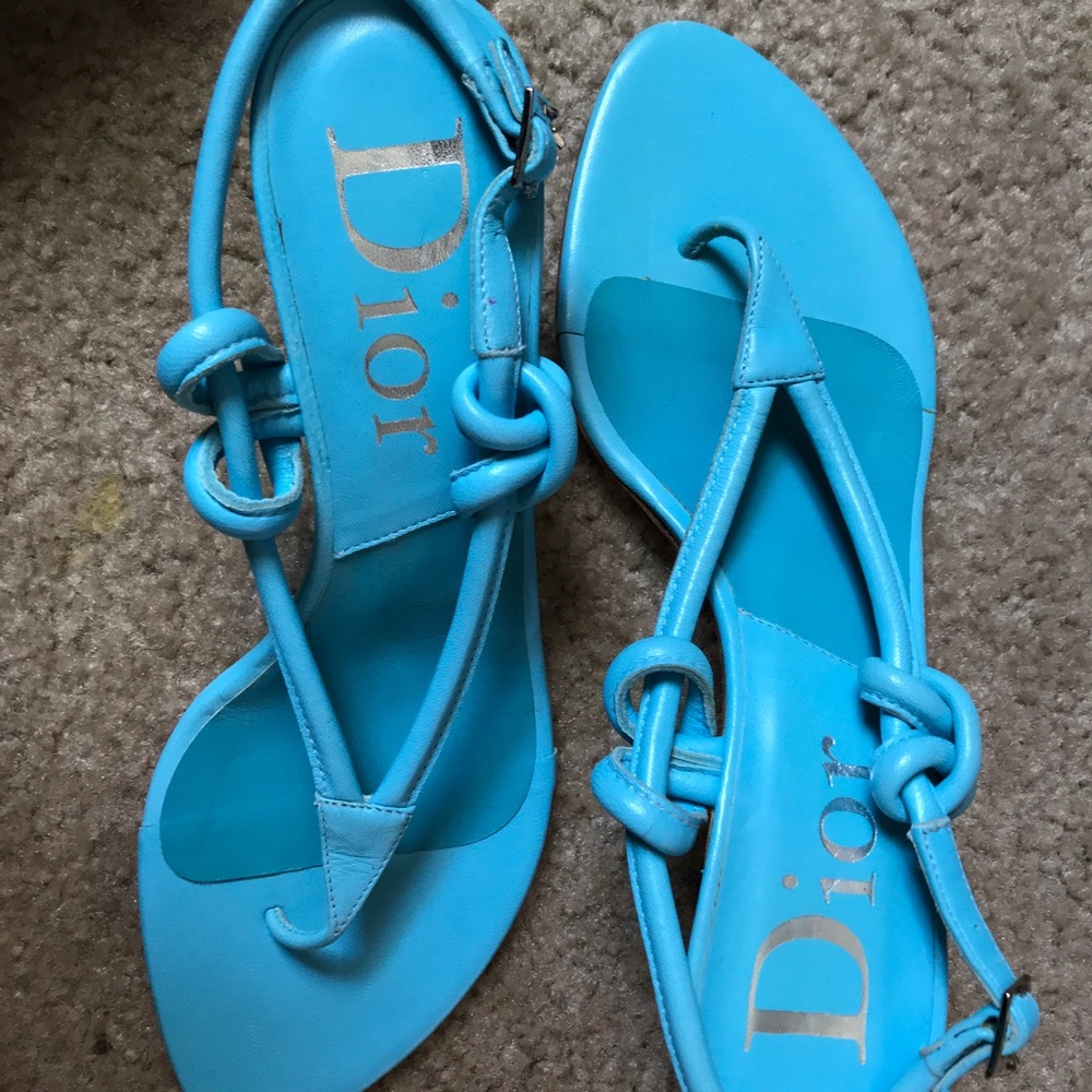 Tiffany Blue Dior Slingbacks